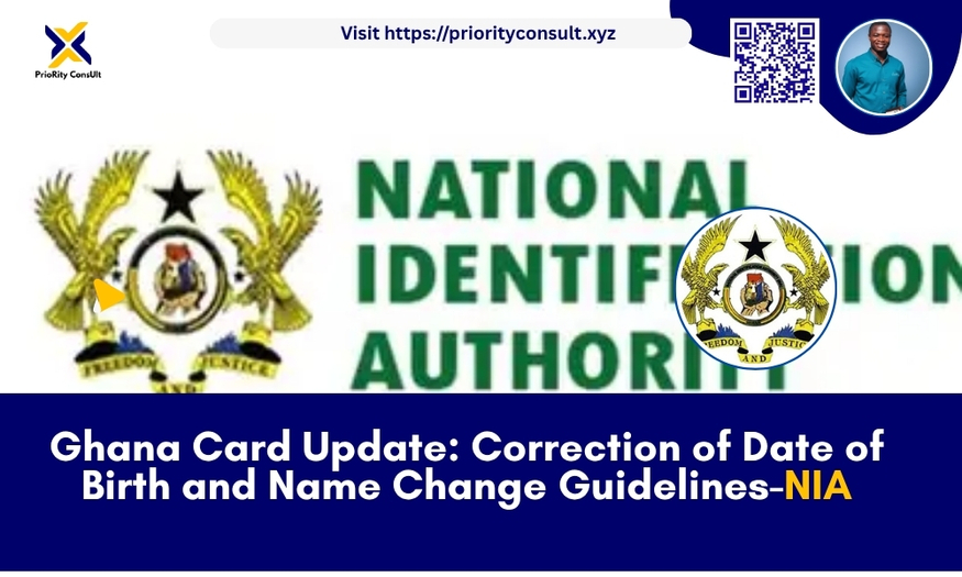 Ghana Card Update: Correction of Date of Birth and Name Change Guidelines