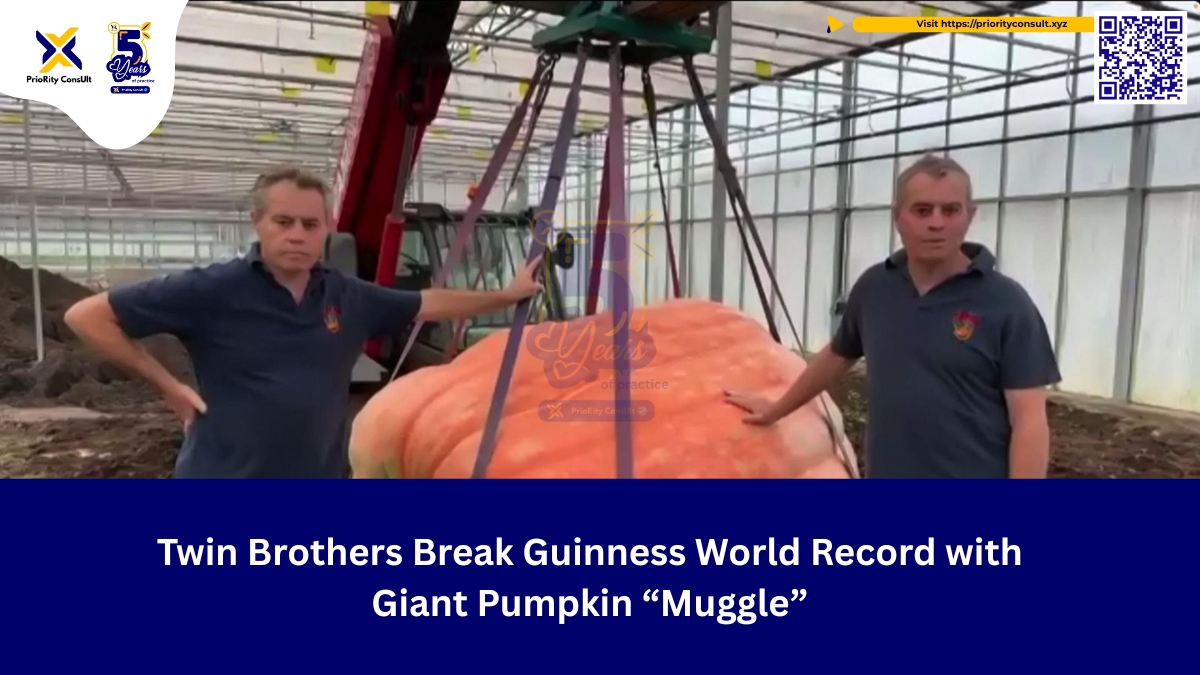 Twin Brothers Break Guinness World Record with Giant Pumpkin “Muggle”