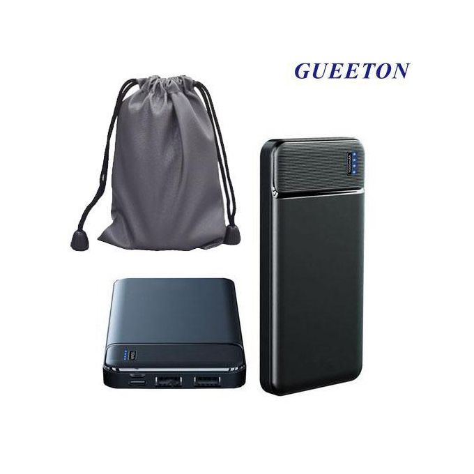 10000mAh Power Charge Bank Compact LCD Black